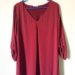 Red Long Sleeve Dress